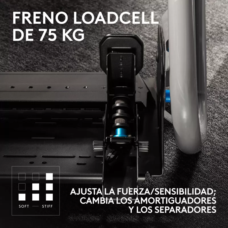 Logitech G RS Racing Pedals - 3-Pedal-Set mit Load-Cell-Bremse - Schwarz - für PC