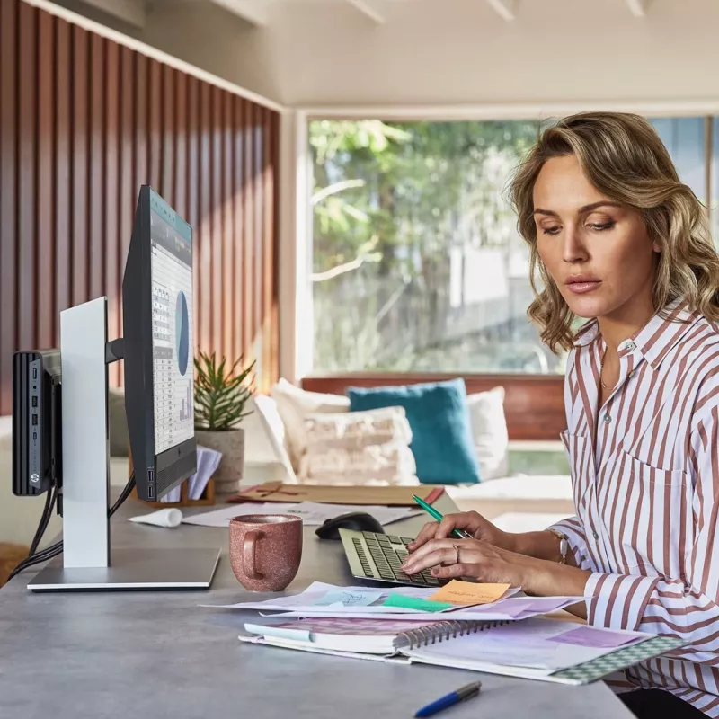 HP Elite Mini 800 G9 Desktop PC, Intel Core i5-14500, 16GB RAM, 1TB SSD, Windows 11 Pro, Schwarz
