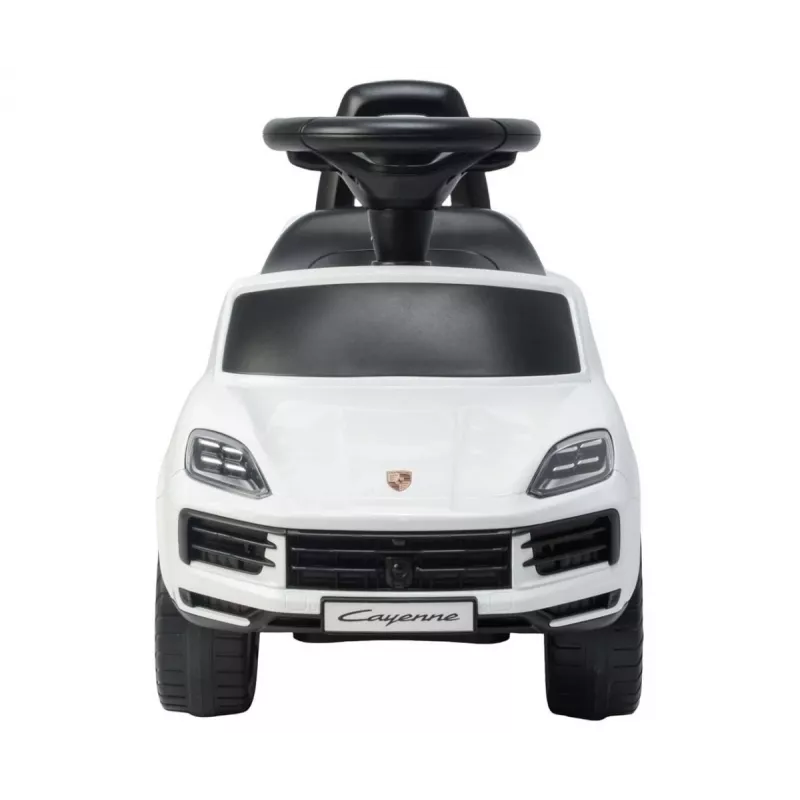 MILLY MALLY Kinderfahrzeug Porsche Cayenne S Weiß - Elektro-Kinderauto mit 12V Akku, Fernbedienung, LED-Leuchten
