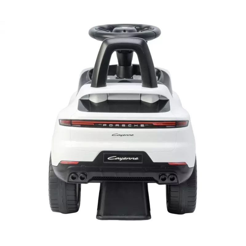 MILLY MALLY Kinderfahrzeug Porsche Cayenne S Weiß - Elektro-Kinderauto mit 12V Akku, Fernbedienung, LED-Leuchten