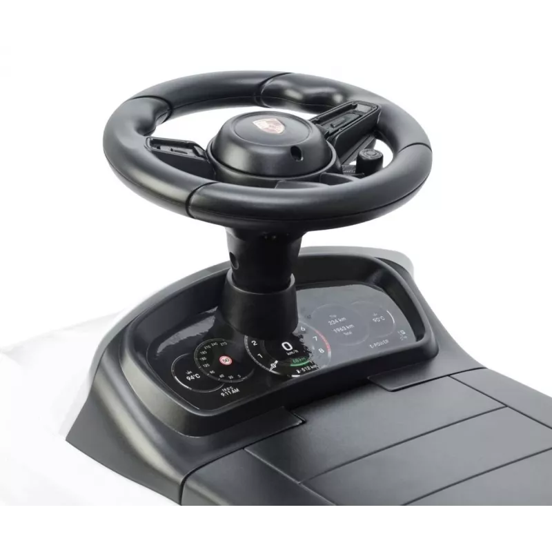 MILLY MALLY Kinderfahrzeug Porsche Cayenne S Weiß - Elektro-Kinderauto mit 12V Akku, Fernbedienung, LED-Leuchten