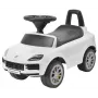 MILLY MALLY Kinderfahrzeug Porsche Cayenne S Weiß - Elektro-Kinderauto mit 12V Akku, Fernbedienung, LED-Leuchten