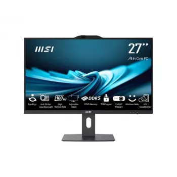 MSI Modern AM272P 1M-845EU All-in-One PC, Intel Core 7 150U, 27 inch Full HD IPS Anti-Glare, 16GB DDR5, 1TB SSD, Wi-Fi 6E, Bluetooth 5.3, Windows 11 Pro, Schwarz