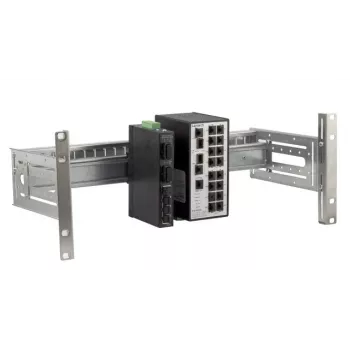 EFB Elektronik Universal DIN-Rail Holder 4U 19 inch Rack Panel für DIN-Schienen-Geräte