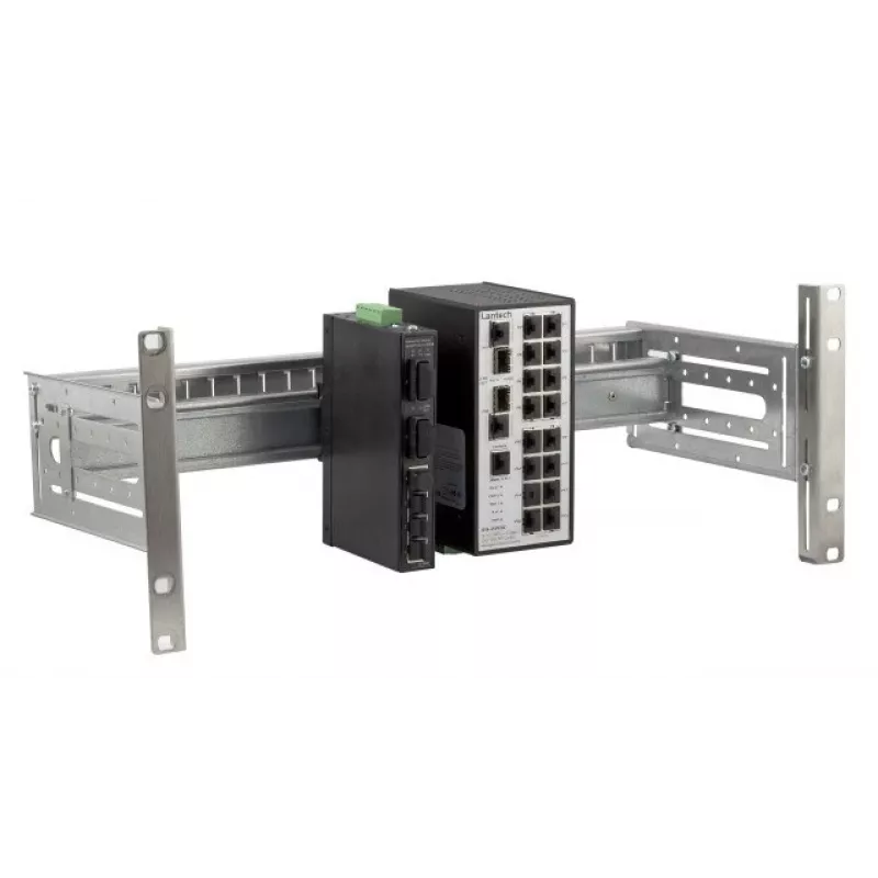 EFB Elektronik Universal DIN-Rail Holder 4U 19 inch Rack Panel für DIN-Schienen-Geräte