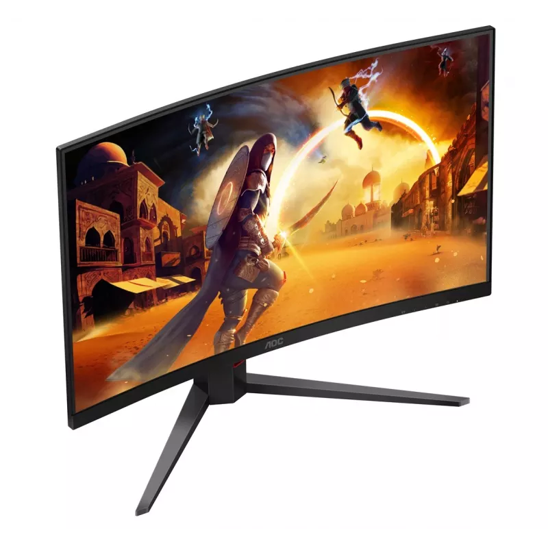 AOC C32G4Z 31.5 inch Curved Gaming Monitor, Full HD, 240Hz, 1ms, VA, FreeSync Premium, Schwarz/Rot