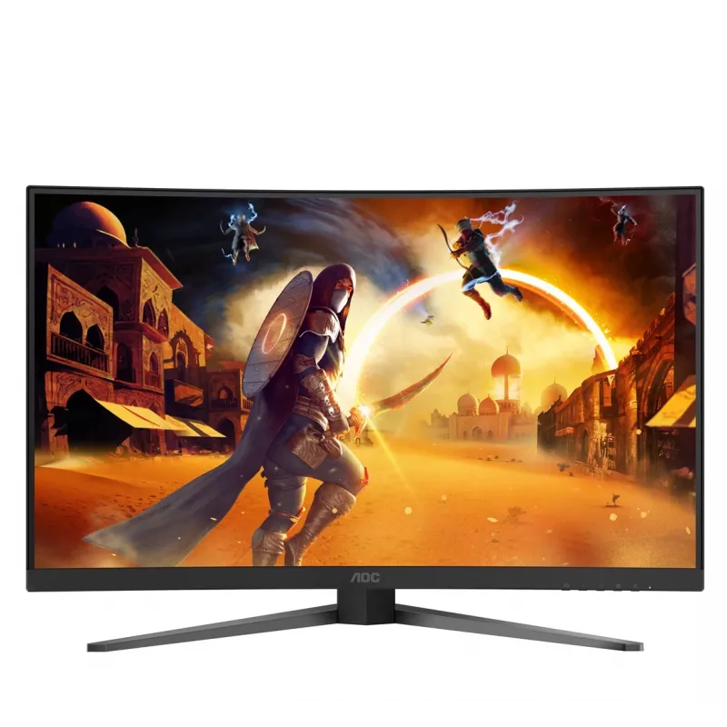 AOC C32G4Z 31.5 inch Curved Gaming Monitor, Full HD, 240Hz, 1ms, VA, FreeSync Premium, Schwarz/Rot
