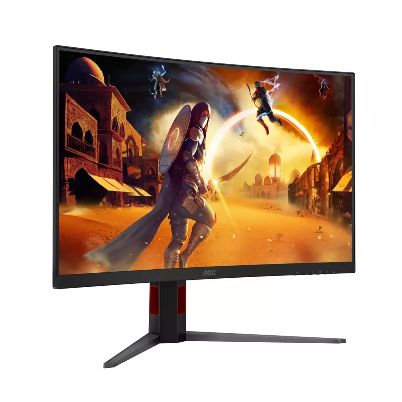 AOC C32G4Z 31.5 inch Curved Gaming Monitor, Full HD, 240Hz, 1ms, VA, FreeSync Premium, Schwarz/Rot