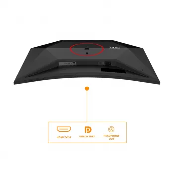 AOC C32G4Z 31.5 inch Curved Gaming Monitor, Full HD, 240Hz, 1ms, VA, FreeSync Premium, Schwarz/Rot