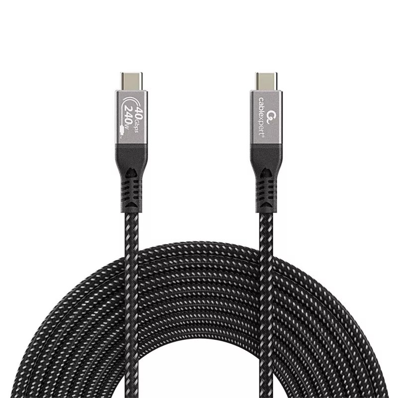 Gembird CCBP-USB4-CMCM240-0.3M Premium USB4 Type-C Lade- und Datenkabel, 40 Gbit/s, 240 W, 0,3 m