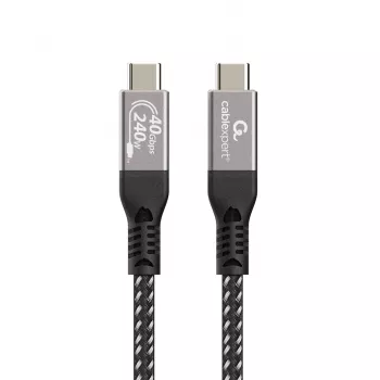 Gembird CCBP-USB4-CMCM240-0.3M Premium USB4 Type-C Lade- und Datenkabel, 40 Gbit/s, 240 W, 0,3 m
