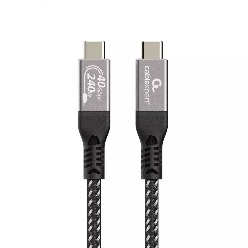Gembird CCBP-USB4-CMCM240-0.5M Premium USB4 Type-C Lade- und Datenkabel, 40 Gbit/s, 240 W, 0,5 m