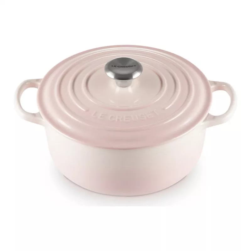 Le Creuset Signature Gusseisen Runder Schmortopf 20 cm Shell Pink
