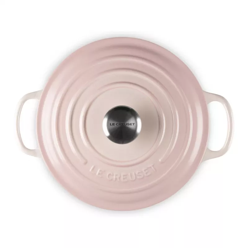 Le Creuset Signature Gusseisen Runder Schmortopf 20 cm Shell Pink