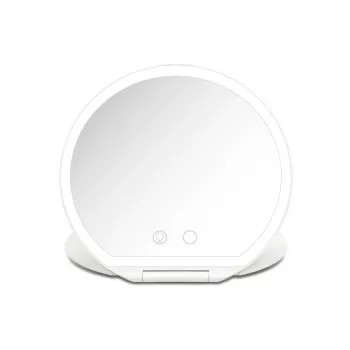 Girmi BE03 Schminktischspiegel mit LED-Beleuchtung, 1x/5x Vergrößerung, Chrom-Finish