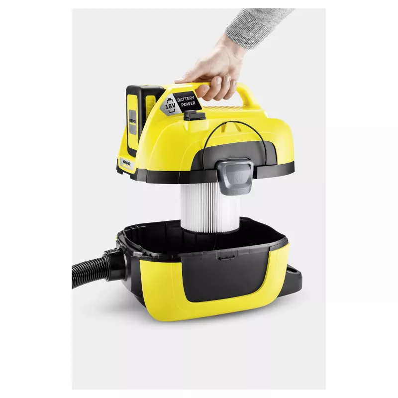 Kärcher WD 1 Compact Battery Set Nass- und Trockensauger, 15L, 1000W