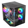 TACENS Mars Gaming MC-3TLITE Mini Tower Schwarz Tempered Glass FRGB Gehäuse