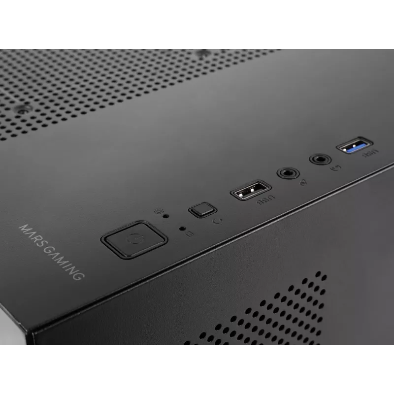TACENS Mars Gaming MC-3TLITE Mini Tower Schwarz Tempered Glass FRGB Gehäuse
