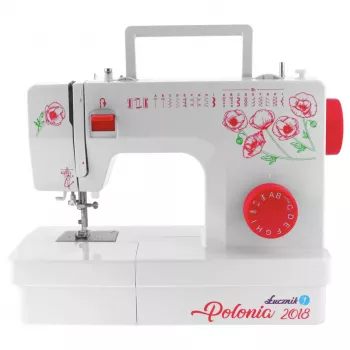 ŁUCZNIK Polonia 2018 Mechanische Nähmaschine - 22 Stichmuster, LED-Licht, Freiarmsystem
