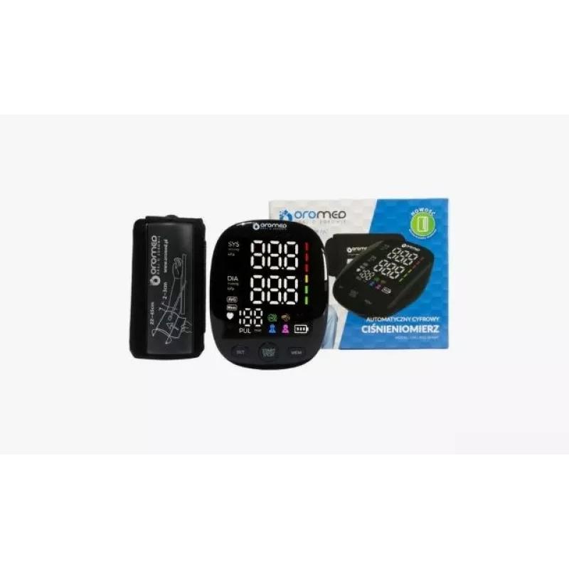 ORO-N12 SMART Oberarm-Blutdruckmessgerät mit USB, Sprachfunktion und hintergrundbeleuchtetem LCD