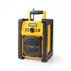 Nedis FM Radio RDFM3100YW - Tragbares FM-Radio mit Bluetooth und AUX, IPX5, Gelb