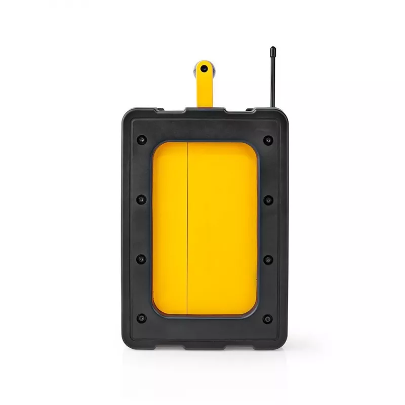 Nedis FM Radio RDFM3100YW - Tragbares FM-Radio mit Bluetooth und AUX, IPX5, Gelb