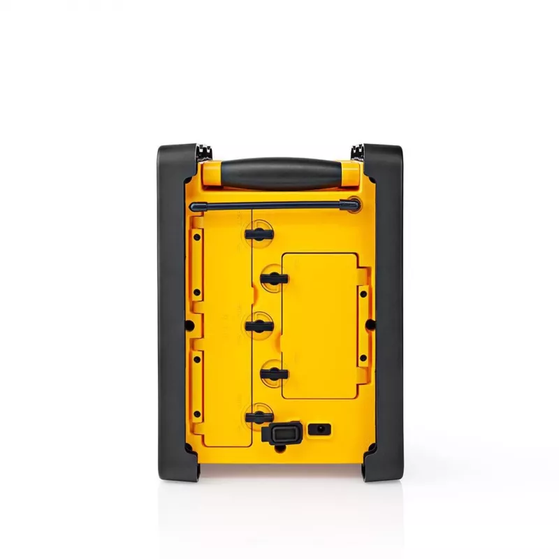 Nedis FM Radio RDFM3100YW - Tragbares FM-Radio mit Bluetooth und AUX, IPX5, Gelb