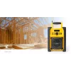 Nedis FM Radio RDFM3100YW - Tragbares FM-Radio mit Bluetooth und AUX, IPX5, Gelb