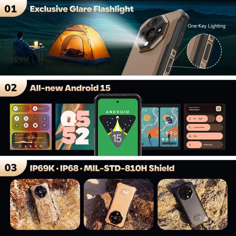 ULEFONE Armor X16 6GB/128GB Sand Dune Robustes Mobiltelefon
