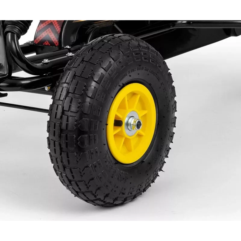 MILLY MALLY Pedal Go-Kart Thor Black, Stahlrahmen, EVA-Schaumräder, Handbremse, Vorwärts/Rückwärts, für Kinder 3-8 Jahre, max. Belastung 30 kg