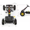 MILLY MALLY Pedal Go-Kart Thor Black, Stahlrahmen, EVA-Schaumräder, Handbremse, Vorwärts/Rückwärts, für Kinder 3-8 Jahre, max. Belastung 30 kg