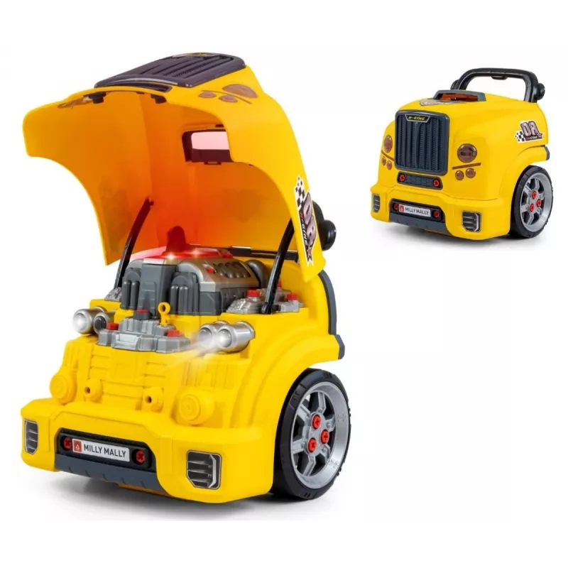 MILLY MALLY Mechanic Workshop Set mit zerlegtem Motor N-Gine Gelb
