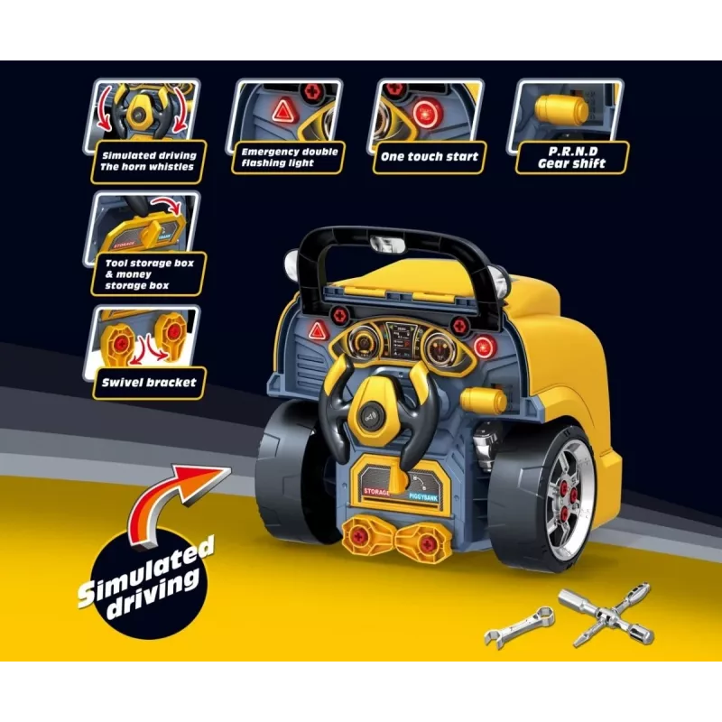 MILLY MALLY Mechanic Workshop Set mit zerlegtem Motor N-Gine Gelb