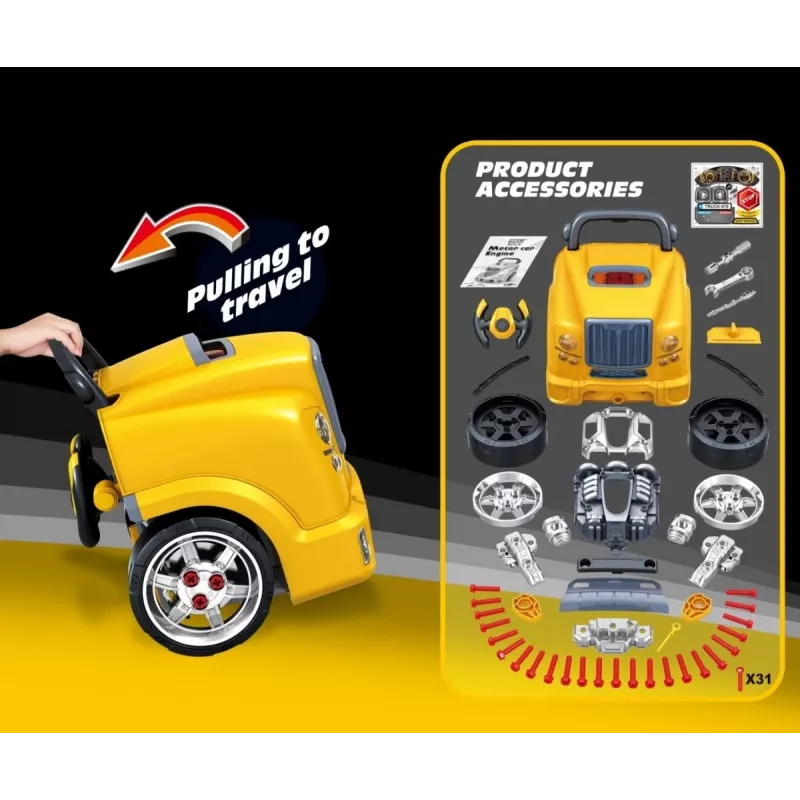 MILLY MALLY Mechanic Workshop Set mit zerlegtem Motor N-Gine Gelb