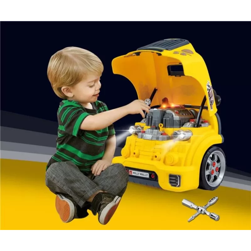 MILLY MALLY Mechanic Workshop Set mit zerlegtem Motor N-Gine Gelb