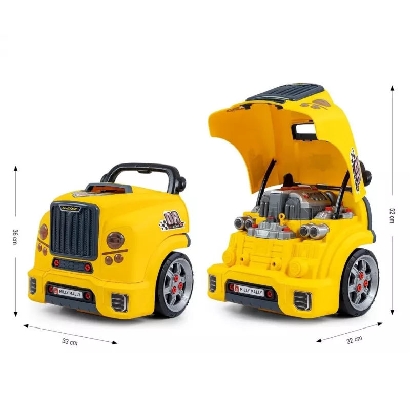 MILLY MALLY Mechanic Workshop Set mit zerlegtem Motor N-Gine Gelb