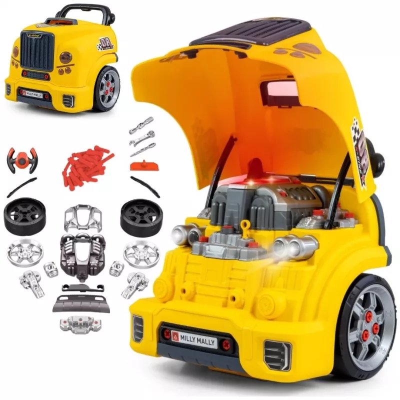MILLY MALLY Mechanic Workshop Set mit zerlegtem Motor N-Gine Gelb