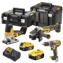 DEWALT DCK329P2T-QW 18V XR Akku-Kombi-Set: 2-Gang Schlagbohrschrauber & Winkelschleifer mit 2x 5,0Ah Akkus, Ladegerät & T-STAK II Koffer