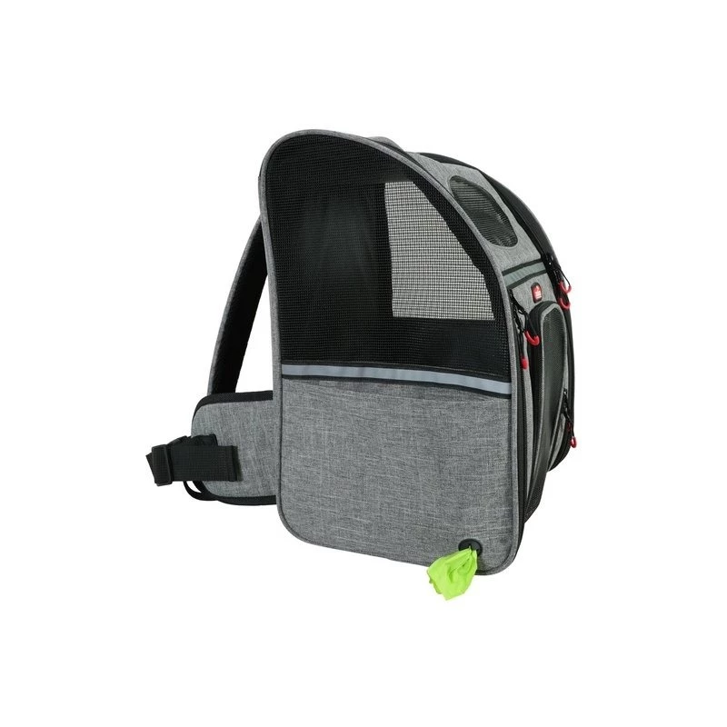 ZOLUX Nomad Pet Carrier Rucksack für Hunde und Katzen, 32x25x42 cm, Grau/Schwarz