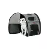ZOLUX Nomad Pet Carrier Rucksack für Hunde und Katzen, 32x25x42 cm, Grau/Schwarz