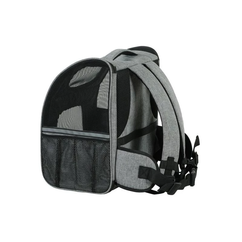 ZOLUX Nomad Pet Carrier Rucksack für Hunde und Katzen, 32x25x42 cm, Grau/Schwarz