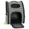 ZOLUX Nomad Pet Carrier Rucksack für Hunde und Katzen, 32x25x42 cm, Grau/Schwarz
