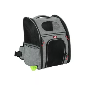 ZOLUX Nomad Pet Carrier Rucksack für Hunde und Katzen, 32x25x42 cm, Grau/Schwarz