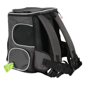 ZOLUX Nomad Pet Carrier Rucksack für Hunde und Katzen mit Laptopfach - 33x29x40 cm, Anthrazitgrau