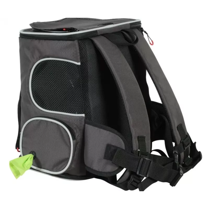 ZOLUX Nomad Pet Carrier Rucksack für Hunde und Katzen mit Laptopfach - 33x29x40 cm, Anthrazitgrau
