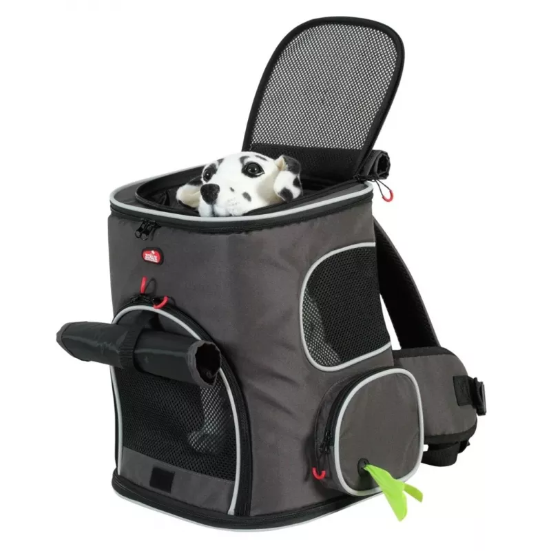 ZOLUX Nomad Pet Carrier Rucksack für Hunde und Katzen mit Laptopfach - 33x29x40 cm, Anthrazitgrau