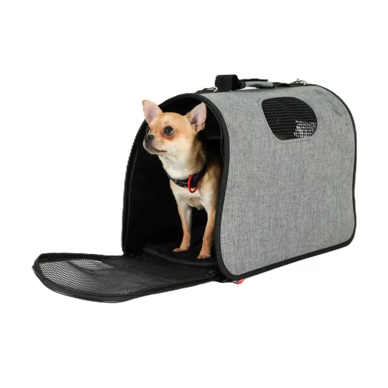 ZOLUX NOMAD M Pet Carrier Bag für Hunde und Katzen, Grau, 43,5x25x28,5 cm