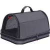 ZOLUX NOMAD M Verstärkte Haustiertransporttasche für Hunde und Katzen, Schwarz, 44,5x28x25 cm