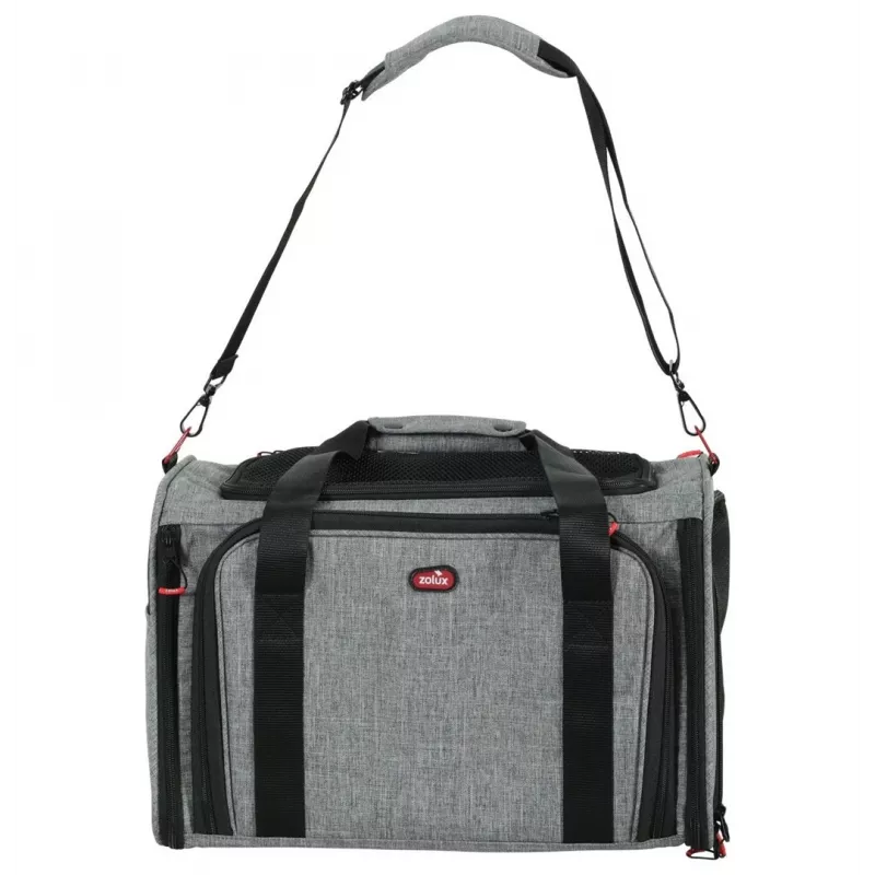 ZOLUX NOMAD M Expandierbare Haustiertransporttasche 44x28x28 cm Grau