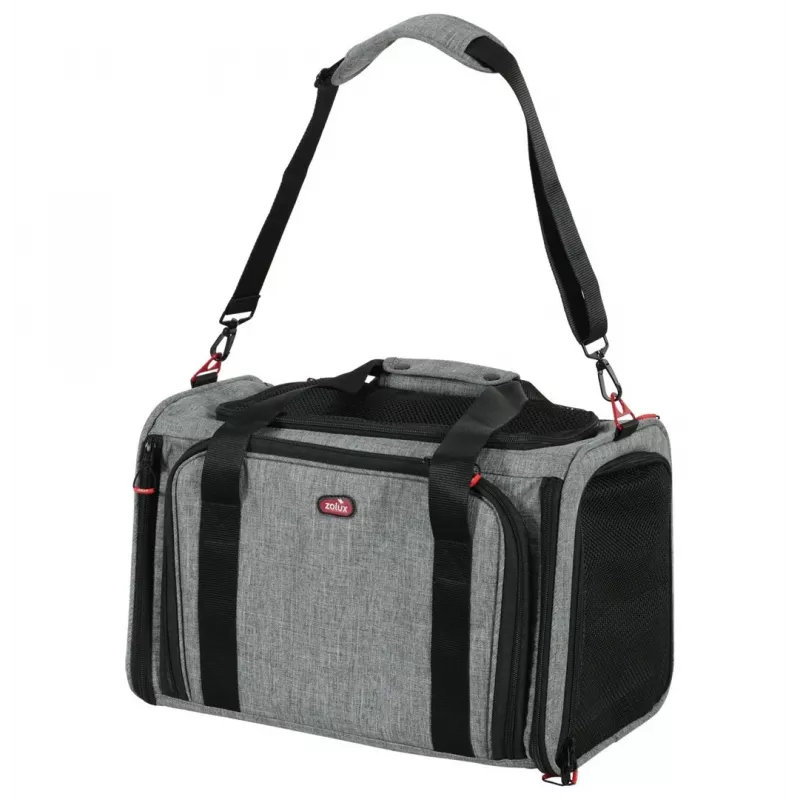 ZOLUX NOMAD M Expandierbare Haustiertransporttasche 44x28x28 cm Grau